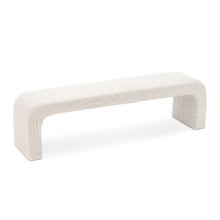 Cream Harper 160cm Boucle Bench